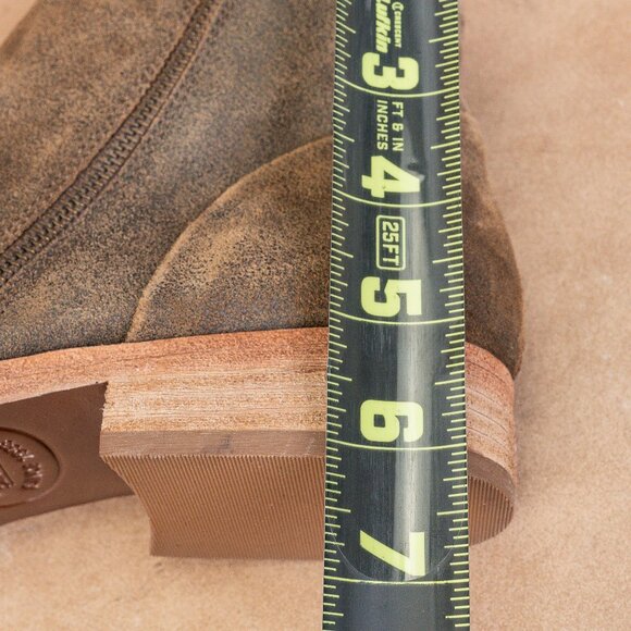 Kork Ease Women Riley Taupe Distress Leather Western Ankle Boots size 9.5 - Picture 6 of 8